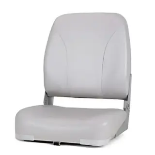 Open Country Marine 23.6” High Back Folding Padded Boat Seat Gray