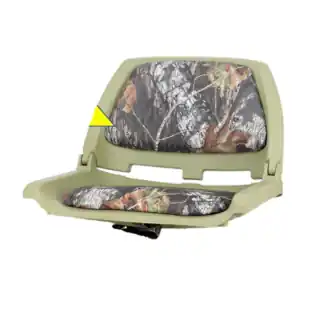 Open Country Marine Plastic Molded Folding Padded Boat Seat Mossy Oak Camo