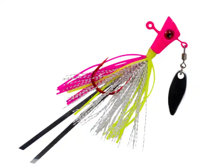 Leland Lures Crappie Magnet Fin Spin Pro Series Jig 1/8 Fancy Pink