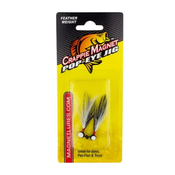 Leland Lures Pop Eye Jig-White/Black 1/64oz