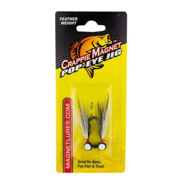 Leland Lures Pop Eye Jig-White/Black 1/32oz
