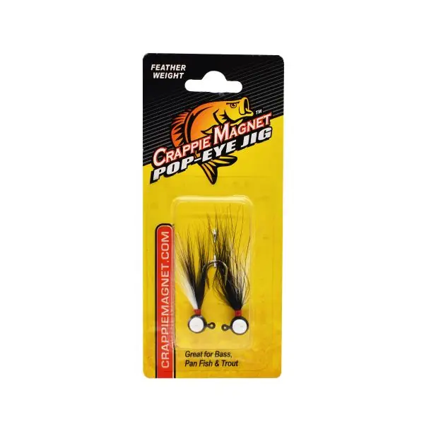 Leland Lures Pop Eye Jig-White/Black 1/16oz