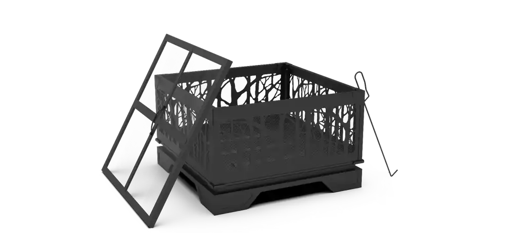 Livingscape™ 26" Square Steel Fire Pit