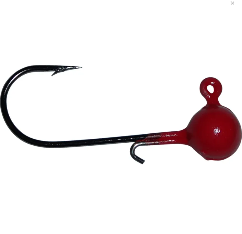 Kalin 1/16 oz Chartreuse Triple Threat Crappie Jig Red