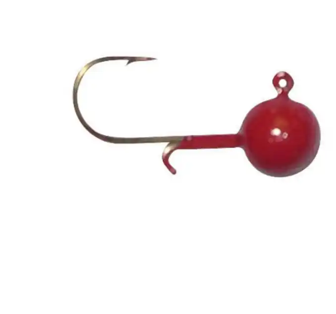 Kalin 1/8 oz Chartreuse Triple Threat Crappie Jig Red