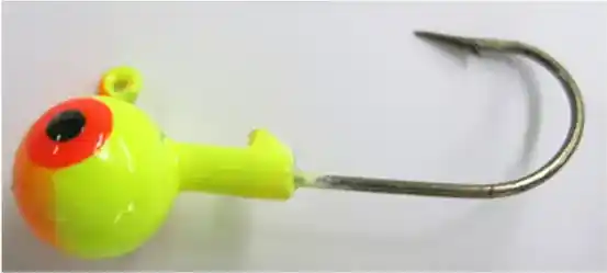 Kalin 1/32oz Chartreuse & Orange Roundhead Jig