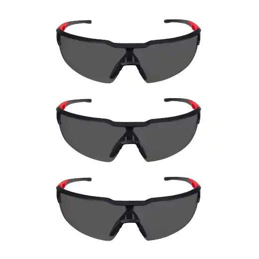 Milwaukee 3PK Safety Glasses - Tinted Anti-Scratch Lenses