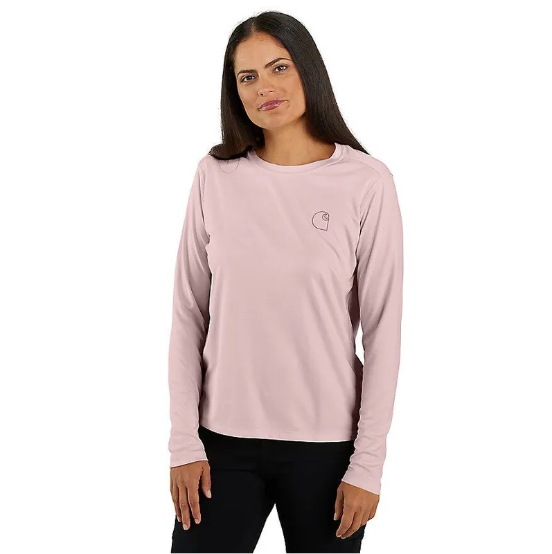 Carhartt 106632 Women‘s Force Sun Defender Relaxed Fit Lightweight Long-Sleeve Logo Graphic T-Shirt
