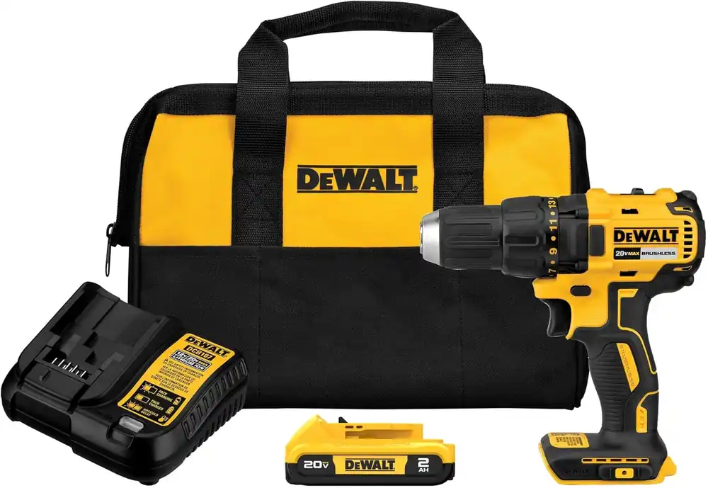 DeWalt DCD800D2 20V MAX* XR® Brushless Cordless 1/2 in. Drill/Driver Kit