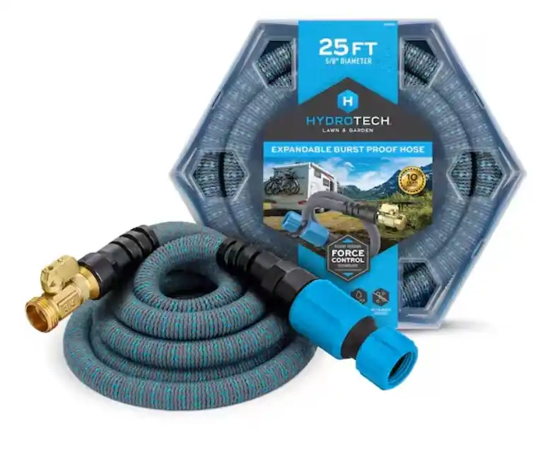 HydroTech 5/8" x 75‘ Burst Proof Expandable Garden Water Hose - Blue