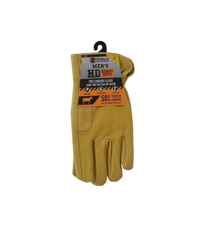Noble Outfitters Men‘s Heavy Duty Pro Work Glove, Cowhide, Honey Gold 51075-206