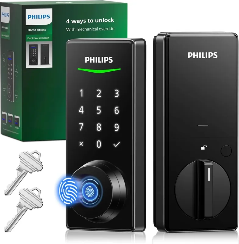 Philips Fingerprint Keyless Entry Door Lock, Electronic Door Lock