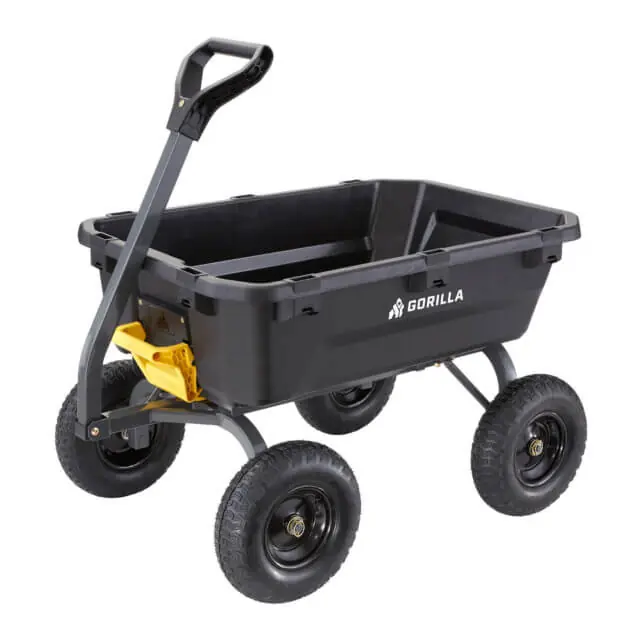Gorilla 7 Cu. Ft. Heavy Duty Poly Yard Dump Cart