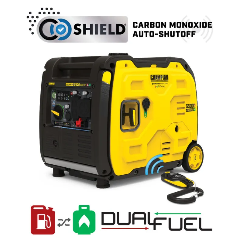 Champion 201408 5500W Wireless Start Dual Fuel Inverter with CO Shield®