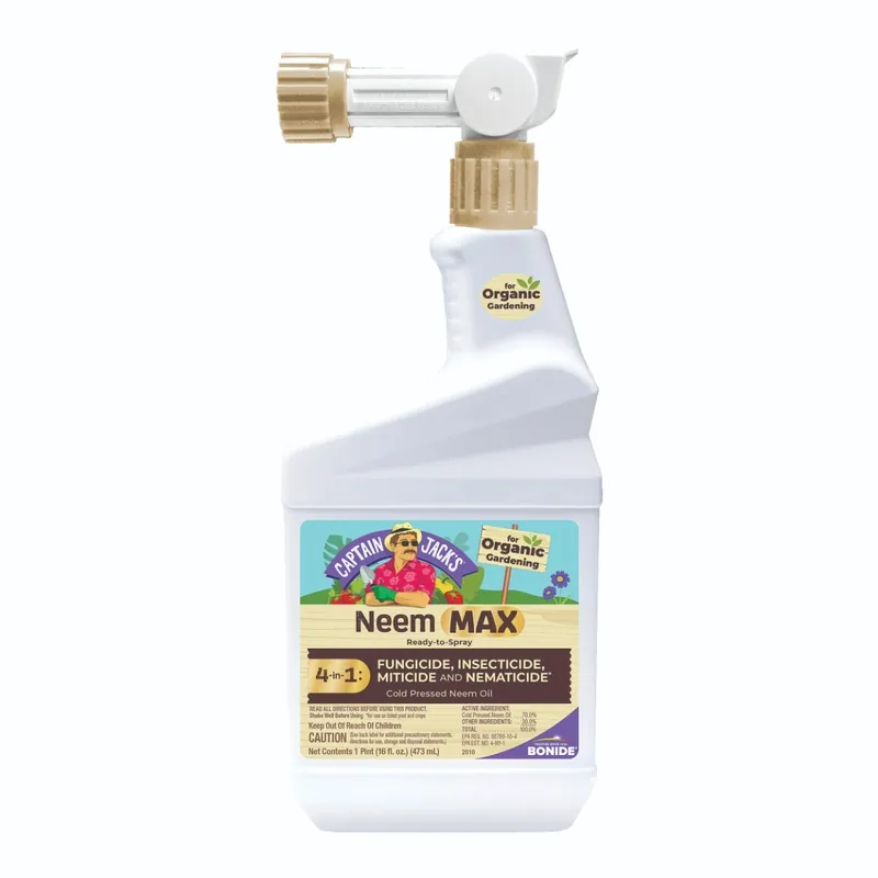 Captain Jack’s Neem Max, 16 oz Ready-to-Spray Cold Pressed Neem Oil
