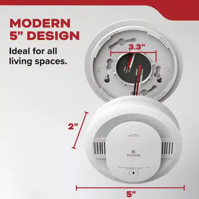 Kidde Hardwired Interconnected Smoke Detector with Photoelectric Sensor