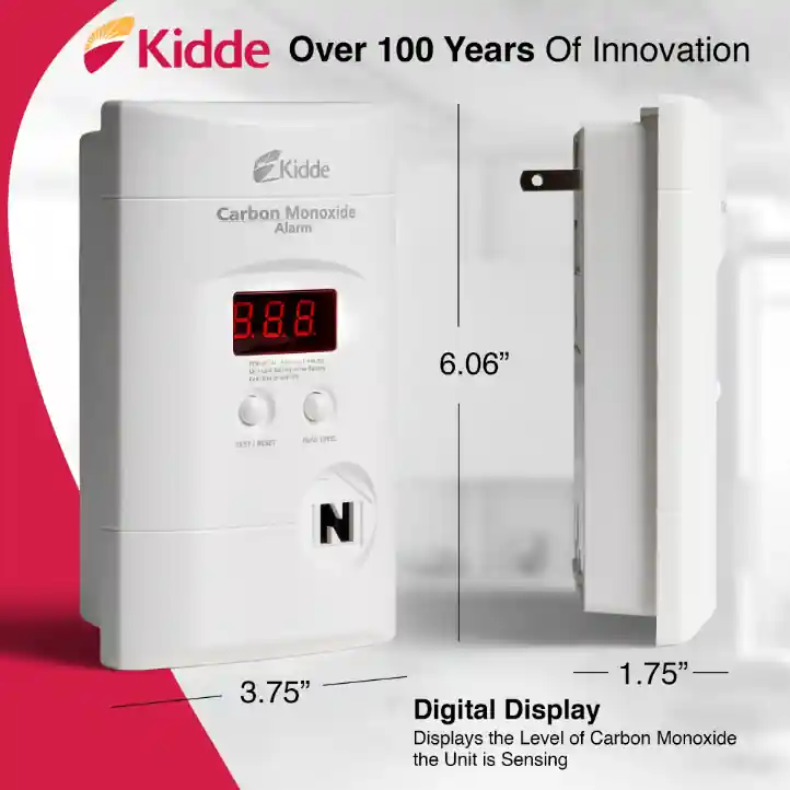 Kidde AC Powered, Plug-In Carbon Monoxide Alarm