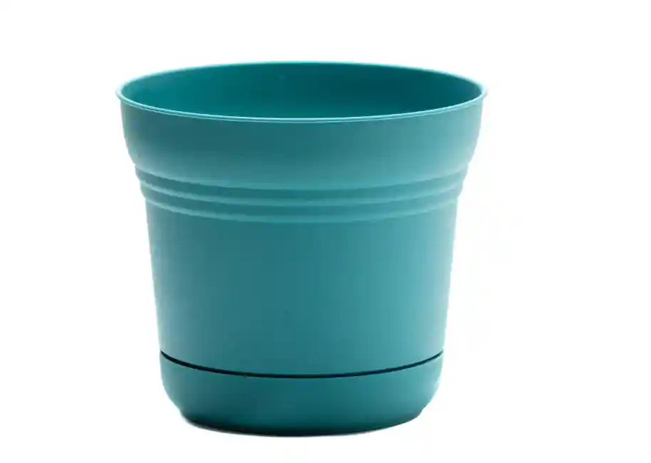 Bloem Saturn 10 in. Bermuda Teal Plastic Planter