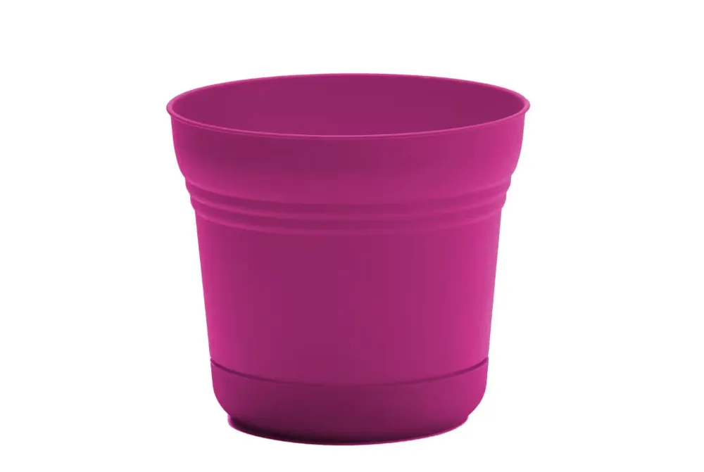Saturn 12" Fuchsia Plastic Planter