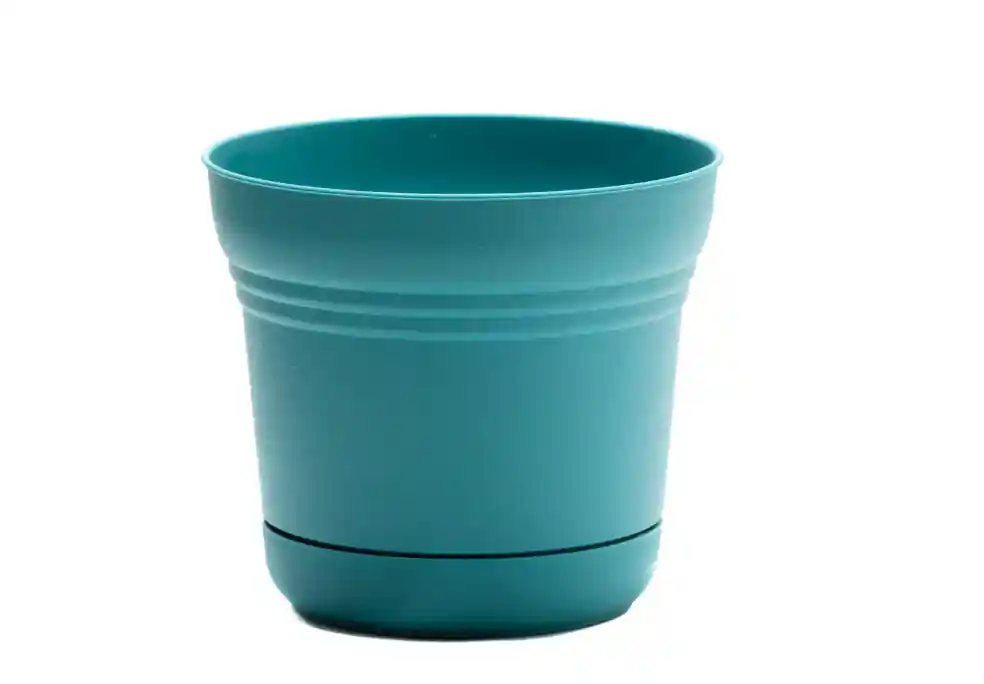Bloem Saturn 12 in. Bermuda Teal Plastic Planter