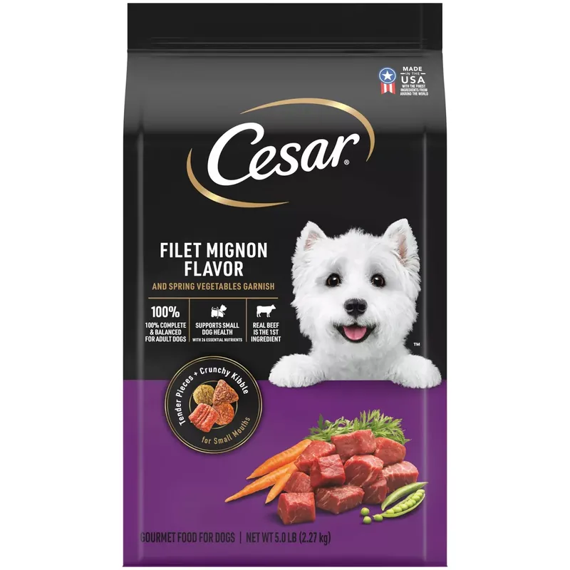 Cesar Filet Mignon Flavor Small Breed Dry Dog Food 5lb