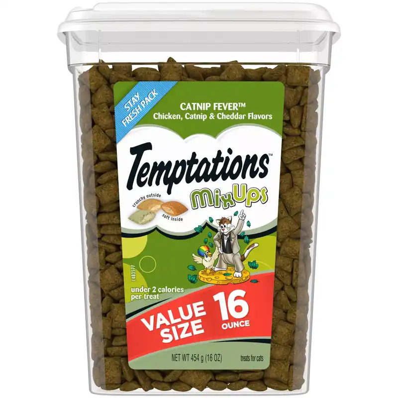 Temptations Cheese, Chicken and Catnip Flavor Mix-Ups Cat Treats 16oz