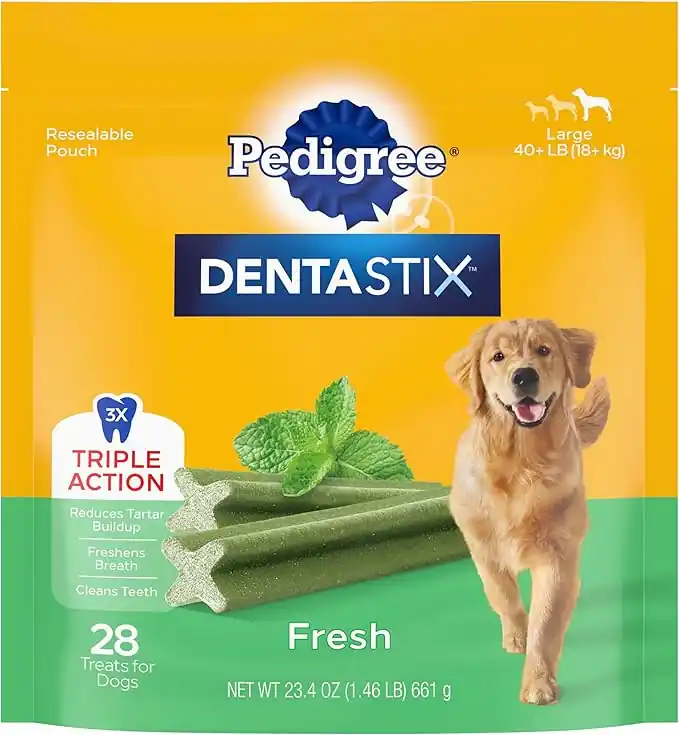 Pedigree Dentastix Large Breed Dog Treats, Fresh Flavor