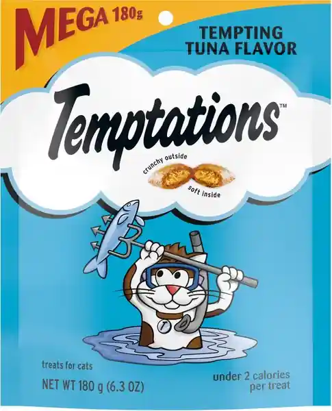 Temptations Classic Tempting Tuna Flavor Soft & Crunchy Cat Treats 6.3oz