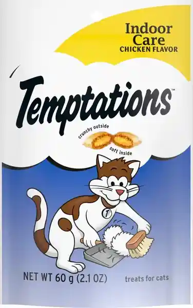 Temptations Indoor Care Chicken Flavor Soft & Crunchy Cat Treats 2.1oz