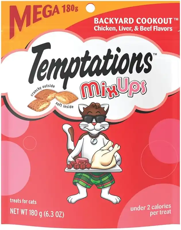 Temptations MixUps Backyard Cookout Flavor Soft & Crunchy Cat Treats 6.3-oz