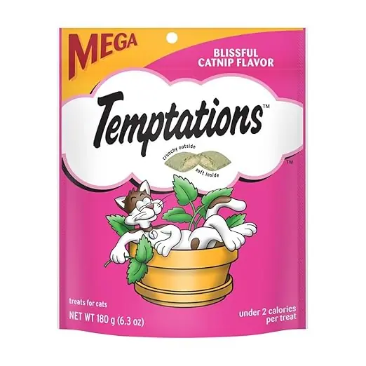 Temptations Classic Blissful Catnip Flavor Soft & Crunchy Cat Treats 6.3-oz