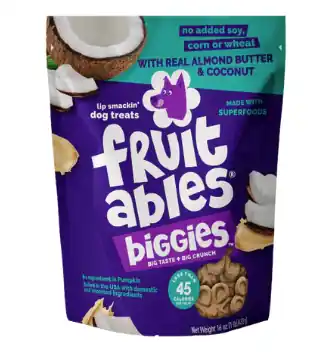 Fruitables Biggies™ Almond Butter Coconut Dog Treats
