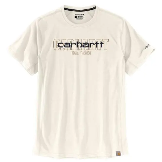 Carhartt 106653 Men‘s Force Relaxed Fit Short-Sleeve Logo Graphic T-Shirt - Malt