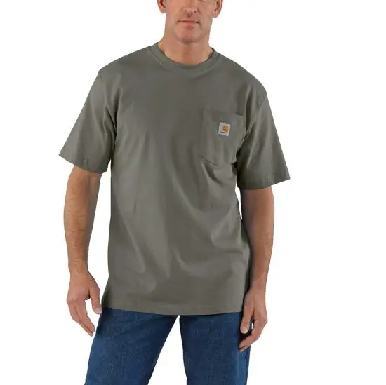 Carhartt Men‘s K87 Loose Fit Heavyweight Short-Sleeve Pocket T-Shirt Dusty Olive