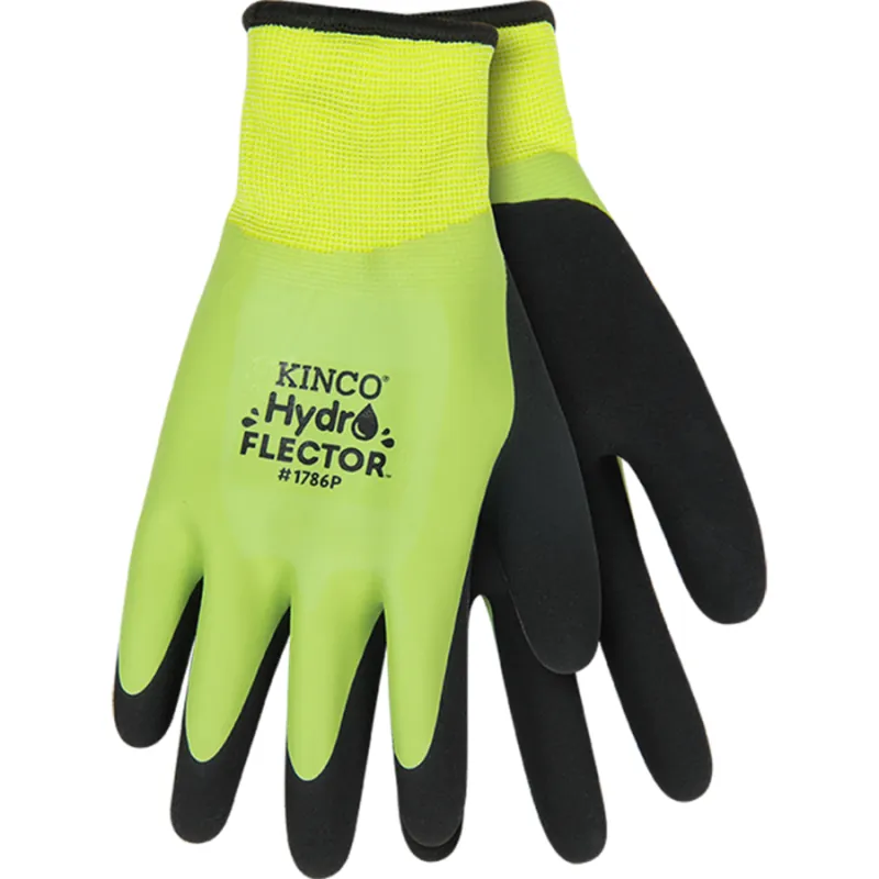 Kinco HydroFlector™ Lined Waterproof Thermal & Latex Glove Hi-Vis Green - Large