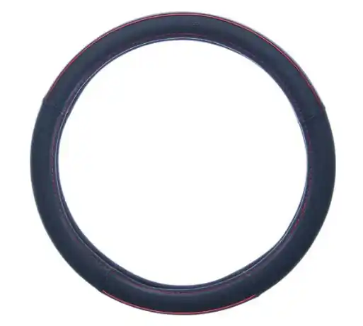 Custom Accessories Steering Wheel Cover Black, Red - 39781P