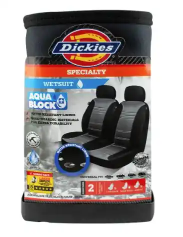 Custom Accessories Dickies Black, Gray Bucket Low Back Seat Cover - 40376