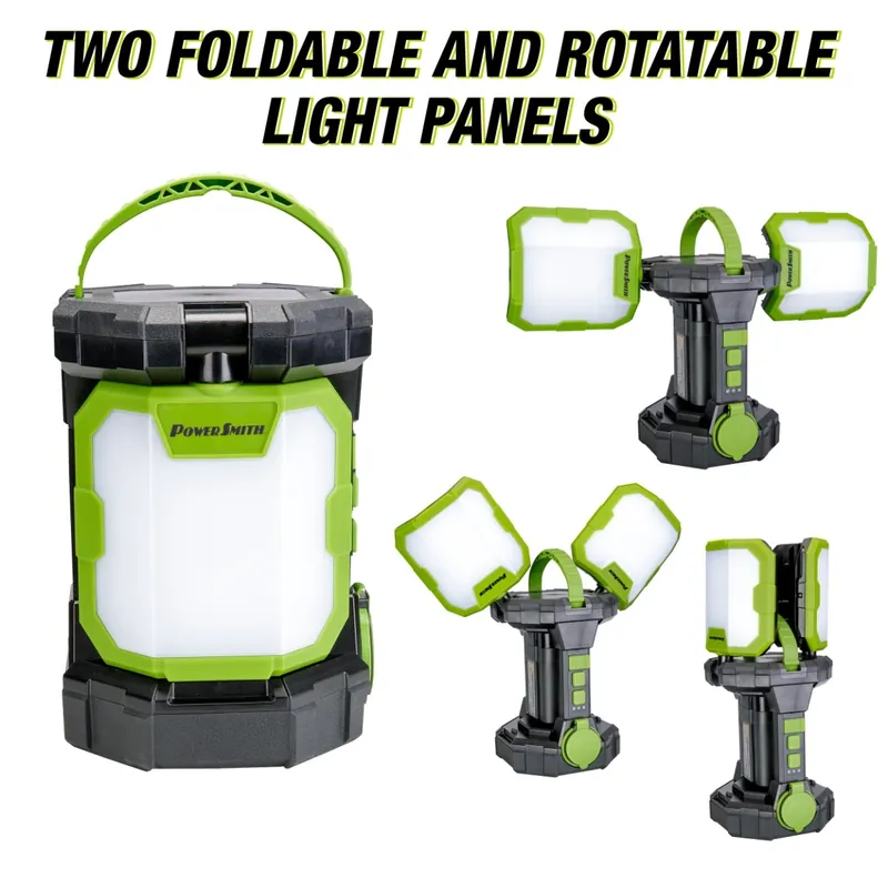 PowerSmith Voyager 5000 Lumens Jobsite Work Light with 3-Way Power