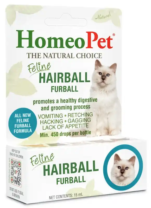 HomeoPet Natural Hairball/Furball Support for Cats 15ML