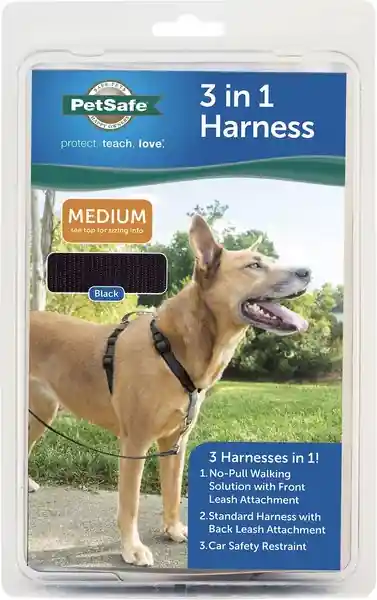 PetSafe 3 in 1 Harness for Dogs - Black