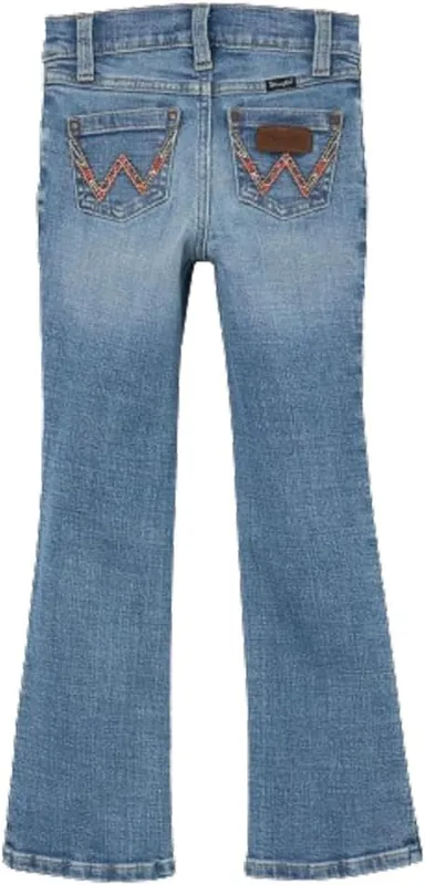 Wrangler Girl‘s Boot Cut Jean, Light Wash Tangerine W Embroidery Germaine - 112344459