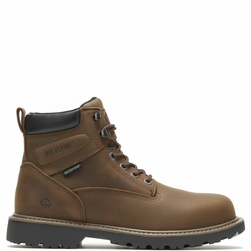 Wolverine Men‘s Floorhand Waterproof 6" Work Boot - Wheat Tan