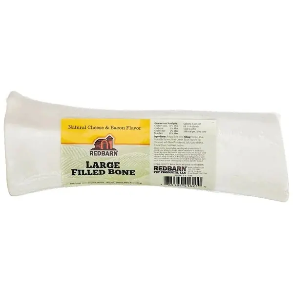 Redbarn Filled Bone Cheese and Bacon, Large 6"