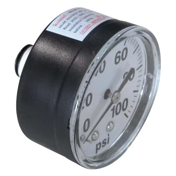 Fimco Pressure Gauge 0-100 PSI 2" Back Mount