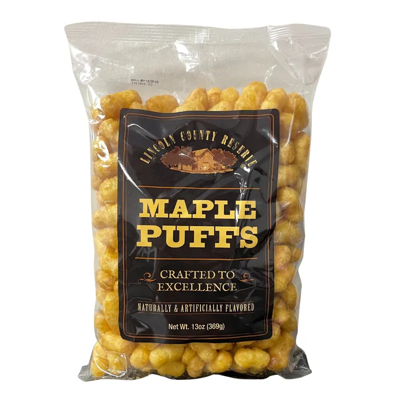 Lincoln County Reserve Puff Snacks 13oz - Maple