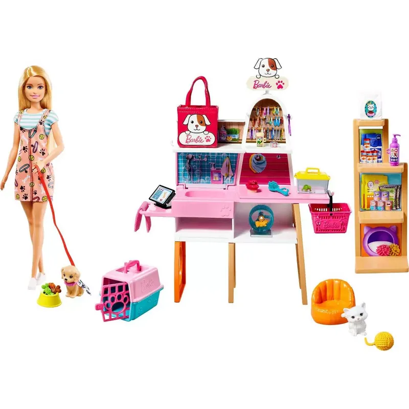 Mattel Barbie Doll And Pet Boutique Playset