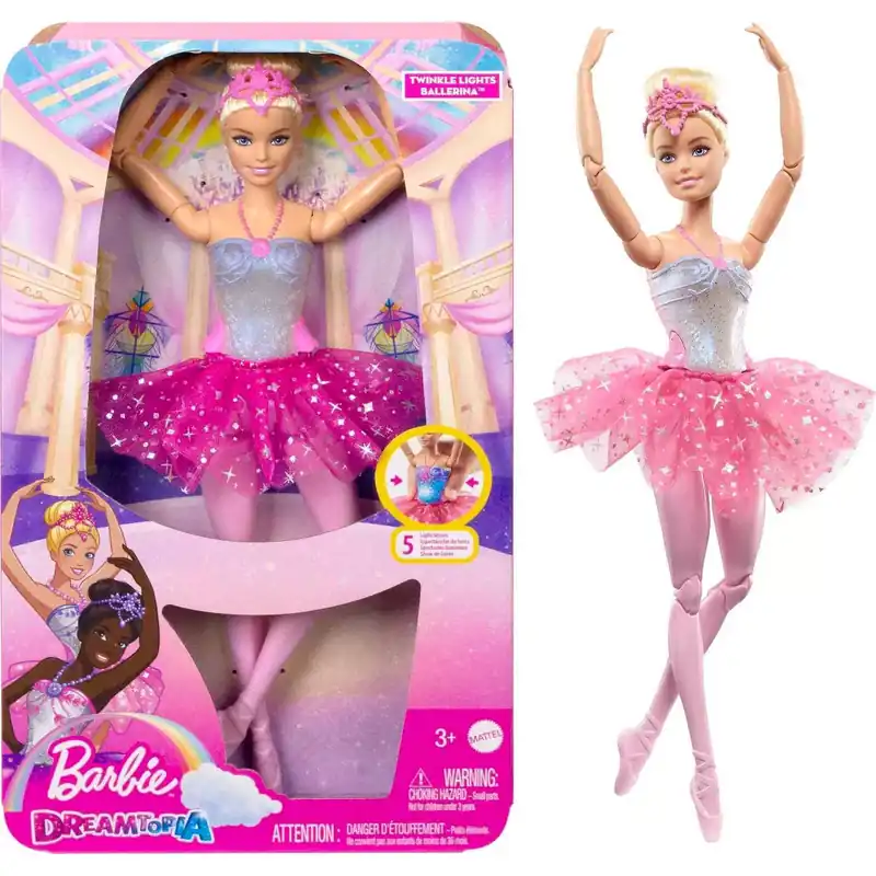 Mattel Barbie Dreamtopia Twinkle Lights Blonde Ballerina Doll