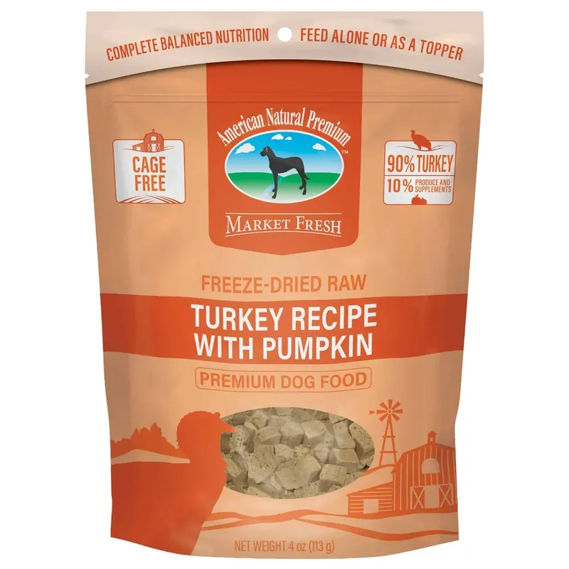 American Natural Premium Freeze-Dried Raw Turkey with Pumpkin Dog Food