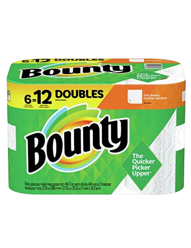 Bounty Full Sheet Double Rolls Paper Towels, 6 Ct