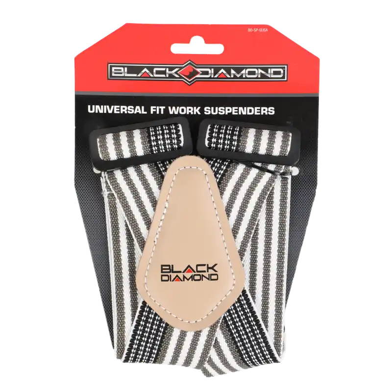 Black Diamond™ Universal Fit Work Suspenders - Grey